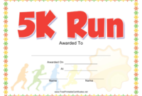 5K Run Award Certificate Template Download Printable Pdf for 5K Race Certificate Template