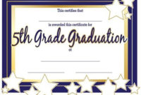 5Th Grade Graduation Certificates | Anderson'S | Graduation within Grade Promotion Certificate Template Printable