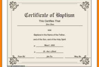 6+ Baptismal Certificate Template | Credit Letter Sample throughout Fresh Baptism Certificate Template Word