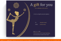 6+ Yoga Gift Certificate Templates (In Word, Pdf Format) intended for Yoga Gift Certificate Template Free