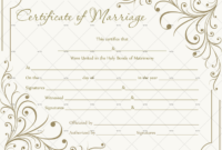 60+ Marriage Certificate Templates (Word | Pdf) Editable for Quality Marriage Certificate Template Word 10 Designs