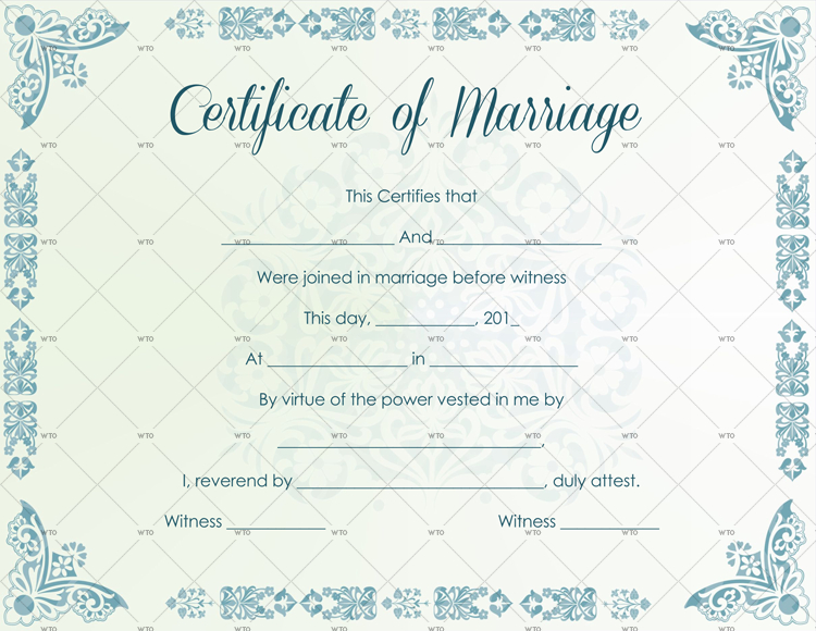 60+ Marriage Certificate Templates (Word | Pdf) Editable regarding Quality Certificate Of Marriage Template