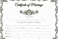 60+ Marriage Certificate Templates (Word | Pdf) Editable with regard to Best Blank Marriage Certificate Template