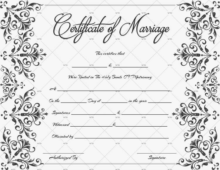 60+ Marriage Certificate Templates (Word | Pdf) Editable within Marriage Certificate Template Word 10 Designs