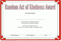 7+ Certificate Of Kindness Free Printable [2020 Ideas] in Kindness Certificate Template Free