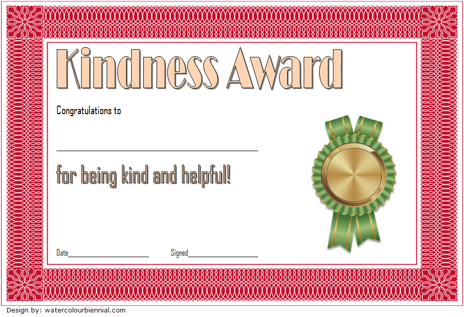 7+ Certificate Of Kindness Free Printable [2020 Ideas] inside Quality Kindness Certificate Template 7 New Ideas Free