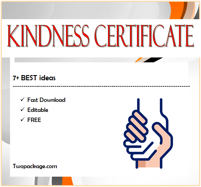 7+ Certificate Of Kindness Free Printable [2020 Ideas] with Kindness Certificate Template 7 New Ideas Free