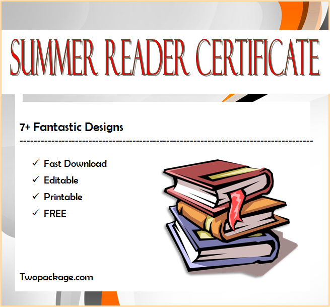 7+ Fantastic Summer Reading Certificate Templates Free regarding Summer Reading Certificate Printable