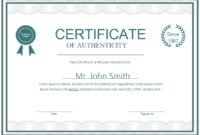 7 Free Sample Authenticity Certificate Templates – Printable inside Photography Certificate Of Authenticity Template
