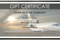 7 Free Sample Travel Gift Certificate Templates – Printable with regard to Unique Free Travel Gift Certificate Template
