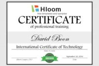 7 Training Certificate Templates [Free Download] | Hloom in Quality Template For Training Certificate