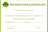 8 Free Customizable Certificate Of Destruction Templates with Hard Drive Destruction Certificate Template