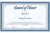 89+ Elegant Award Certificates For Business And School Events pertaining to Fresh Honor Award Certificate Templates