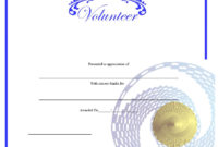 9 Free Sample Volunteer Certificate Templates – Printable in Volunteer Certificate Templates