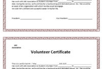 9 Free Sample Volunteer Certificate Templates – Printable intended for Volunteer Certificate Templates