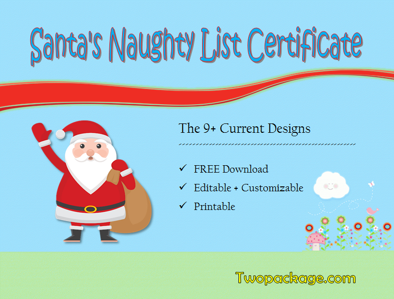 9+ Santa Naughty List Certificate Templates Free Download with New Free 9 Naughty List Certificate Templates