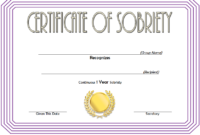 9 Sobriety Certificate Template Ideas | Certificate intended for Sobriety Certificate Template 10 Fresh Ideas Free