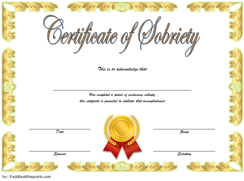 9 Sobriety Certificate Template Ideas | Certificate with regard to Sobriety Certificate Template 10 Fresh Ideas Free