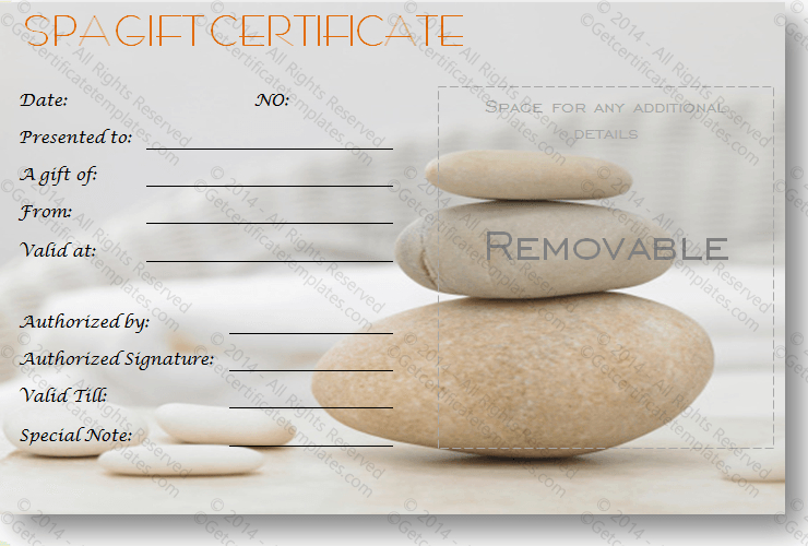 A Simple Day At The Spa Gift Certificate Template | Massage intended for New Spa Day Gift Certificate Template