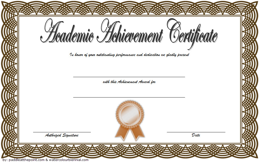 Academic Achievement Award Certificate Template Free 02 with Unique Certificate Of Academic Excellence Award