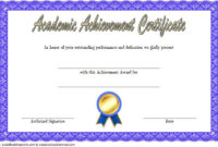 Academic Achievement Certificate Template 1 Free | Awards intended for Unique Certificate Of Academic Excellence Award