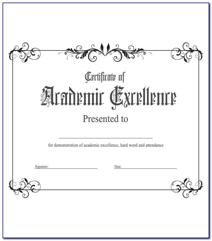 Academic Award Certificate Template Free | Vincegray2014 pertaining to Academic Achievement Certificate Template