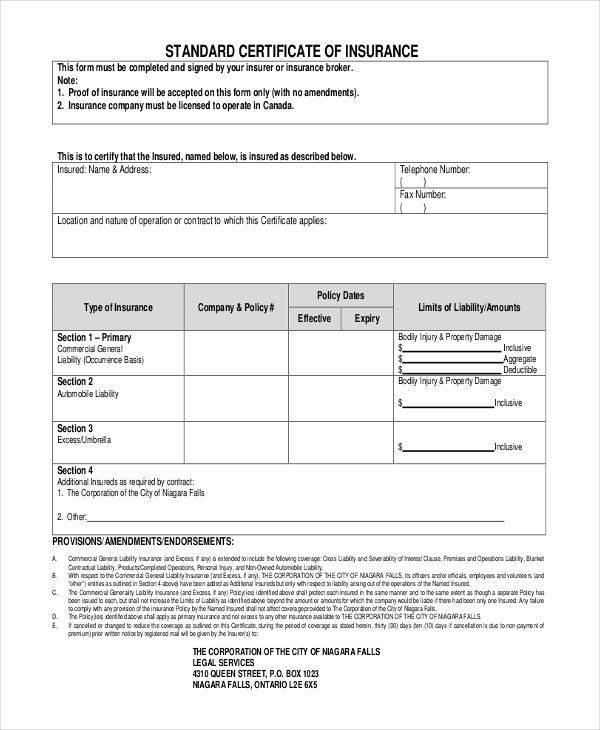 Acord Insurance Certificate Template | Renters Insurance intended for Quality Acord Insurance Certificate Template