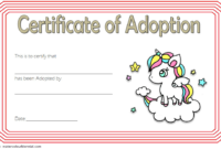 Adorable Unicorn Adoption Certificate Free Printable (1St throughout Unicorn Adoption Certificate Templates