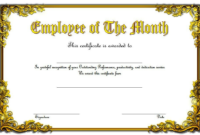An Employee Of The Month Certificate Template Word Free 6 throughout Employee Of The Month Certificate Template Word