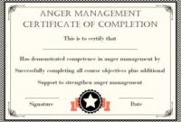 Anger Management Certificate: 15 Templates With Editable inside Anger Management Certificate Template