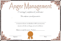 Anger Management Certificate Template 09 | Anger Management pertaining to Anger Management Certificate Template