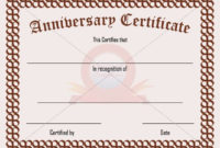 Anniversary Certificate | Certificate Templates, Certificate in Hayes Certificate Templates