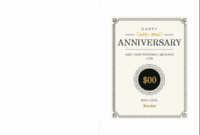 Anniversary Gift Certificate Note Card with Anniversary Gift Certificate