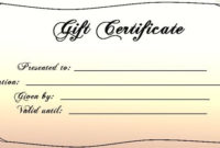 Another Wedding, Another Gift | Free Gift Certificate intended for Unique Free Wedding Gift Certificate Template Word 7 Ideas