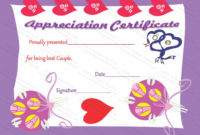 Appreciation Certificate (True Love, #2277) in New Love Certificate Templates