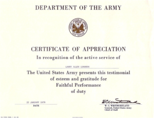 Army Certificate Of Achievement Template (5) – Templates with Army Certificate Of Appreciation Template