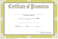 Army Certificate Of Promotion Template – Template Free pertaining to Free Printable Certificate Of Promotion 12 Designs