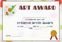 Art Certificate Template Free | Certificate Templates, Art within New Student Council Certificate Template 8 Ideas Free