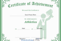 Athletics Certificate Template In Silver, Sea Green And throughout Athletic Certificate Template