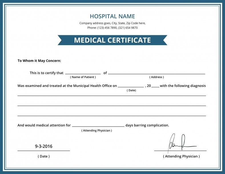 Australian Doctors Certificate Template | Doctors Note for Australian Doctors Certificate Template
