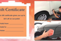 Automotive Gift Certificate Template (3) – Templates Example for Automotive Gift Certificate Template