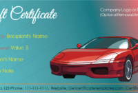 Automotive Gift Certificate Template | Gift Certificate with regard to Fresh Automotive Gift Certificate Template