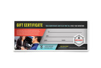 Automotive & Transportation Gift Certificate Templates for Fresh Automotive Gift Certificate Template