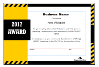 Award Certificate Sample Template For Ms Word | Document Hub for Template For Certificate Of Award