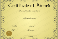Award Certificate (Sandsword, #946) | Award Template, Award with Sample Award Certificates Templates