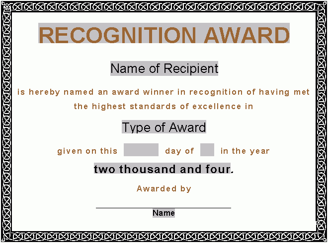 Award Certificate Template | Award Certificates, Award in Fresh Template For Certificate Of Award