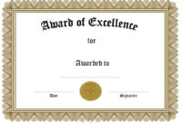 Award Certificate Templates | Free Certificate Templates regarding Unique Free Template For Certificate Of Recognition