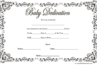 Baby Dedication Certificate Template (3) – Templates Example for Baby Dedication Certificate Template
