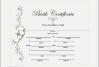 Baby Doll Birth Certificate Template (1) – Templates Example pertaining to Best Baby Doll Birth Certificate Template