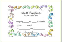Baby Doll Birth Certificate Template | Vincegray2014 regarding Best Baby Doll Birth Certificate Template